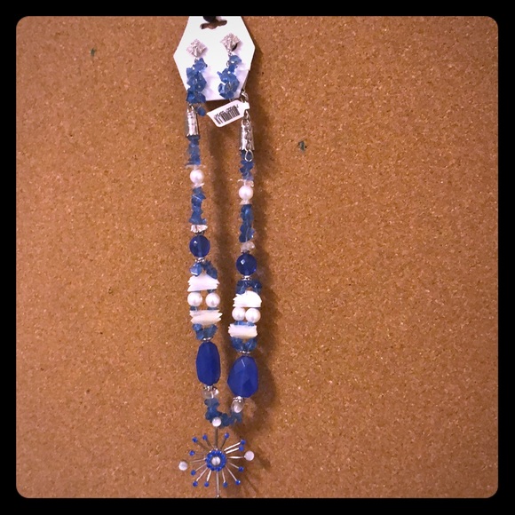 Custom hand made pendant necklace & earrings - Picture 1 of 7